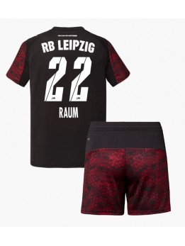 Detské Futbalové oblečenie RB Leipzig David Raum #22 2025-26 Krátky Rukáv - Tretina (+ trenírky)